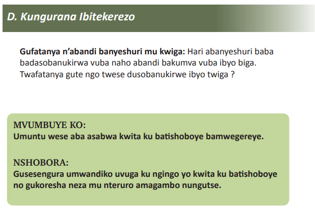 Course: Kinyarwanda, Topic: UMUTWE WA MBERE: UMUCO N’INDANGAGACIRO ...